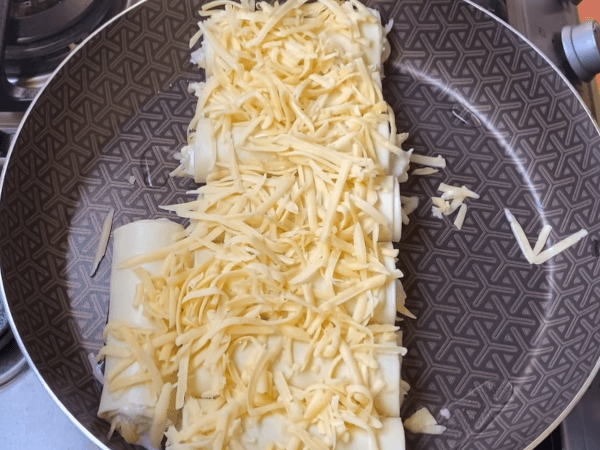 canelones con queso crema