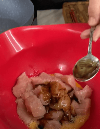preparación pollo agridulce con vinagre