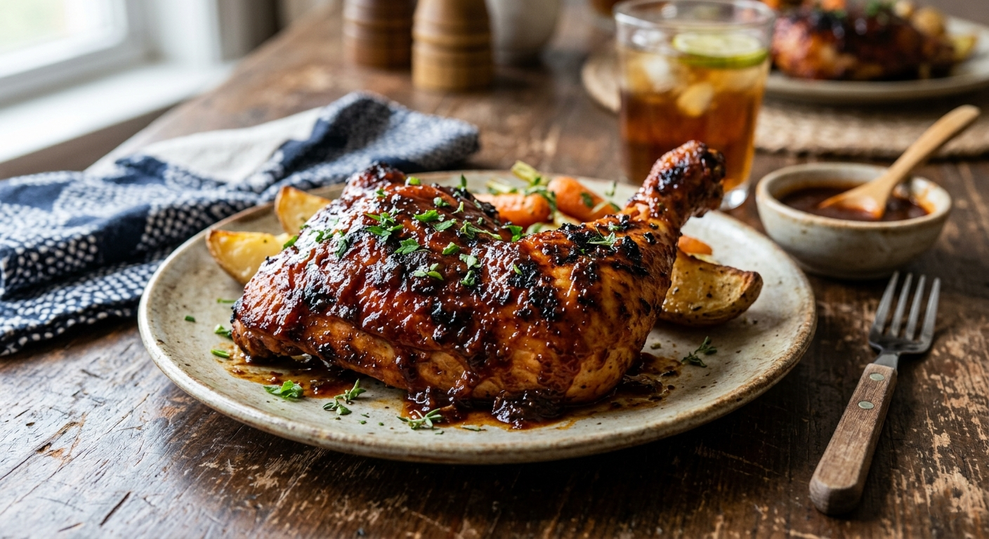 Alitas de pollo estilo colombiano con ají y limón sobre tabla rústica